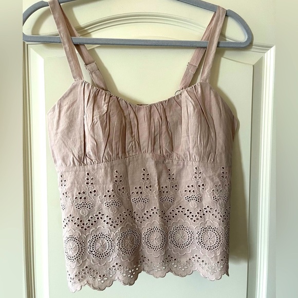 Kirious Brand Tan Embroidered Style Adjustable Camisole Women’s Size Medium - Picture 1 of 13